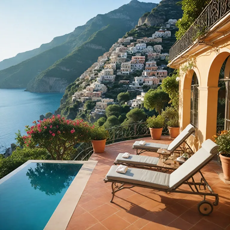 Elegant hotel in Positano with swimming pool for refined coastal stays